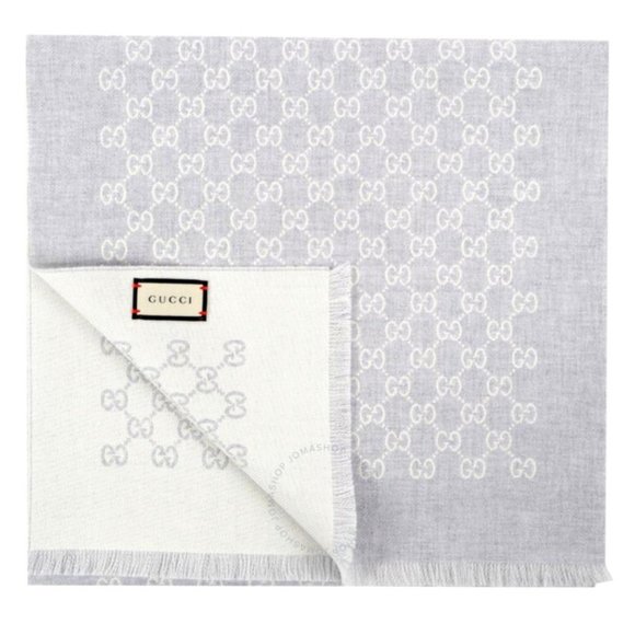 GUCCI Double Jacquard GG Wool Scarf - Picture 1 of 3